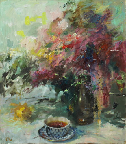 Lilacs in the Studio Painting by Svitlana Vol, 회화 for Sale on Singulart