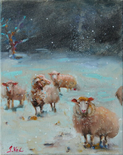 Sheep van Svitlana Vol, Schilderij te koop op Singulart