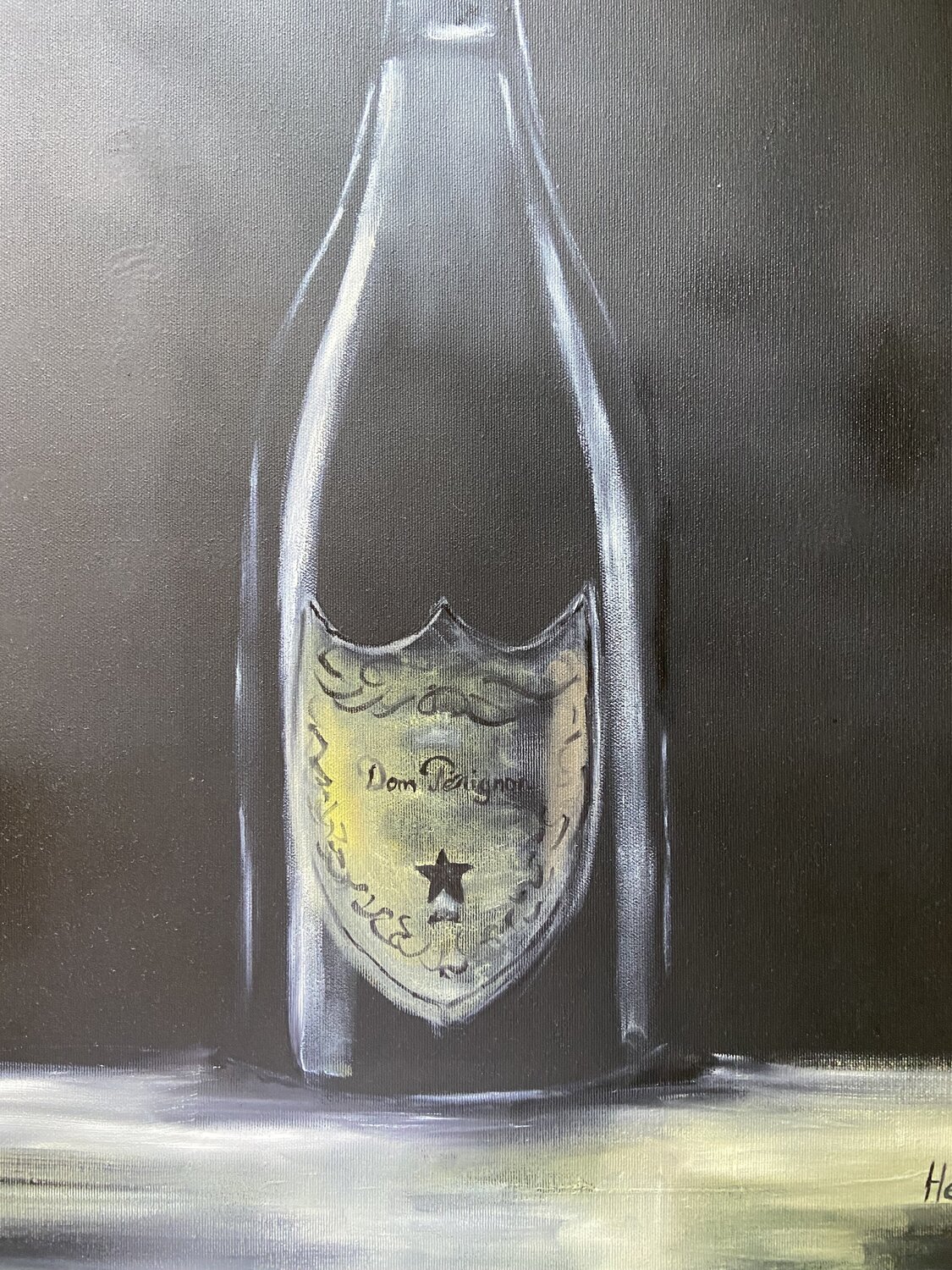 Dom Perignon Vintage wine by Helen She (2024) : Painting Oil