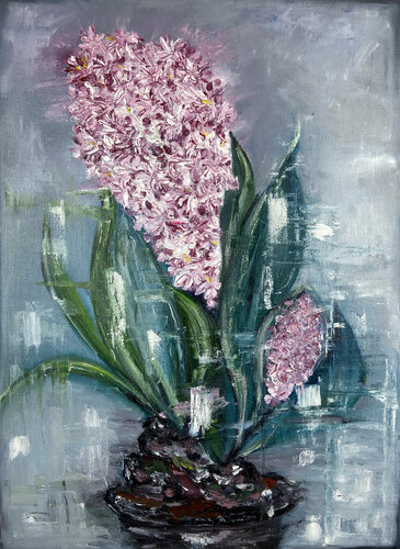 FLOWER HYACINTH par Helen She, Peinture en vente sur Singulart