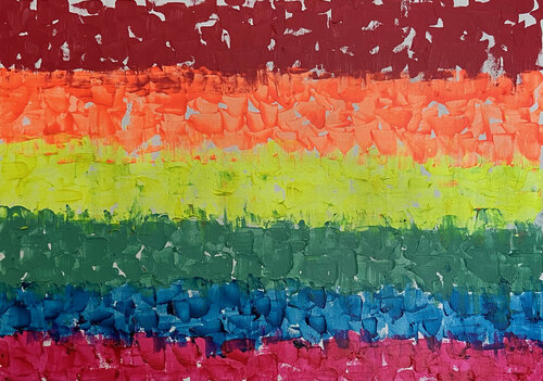 FLAG RAINBOW par Helen She, Peinture en vente sur Singulart