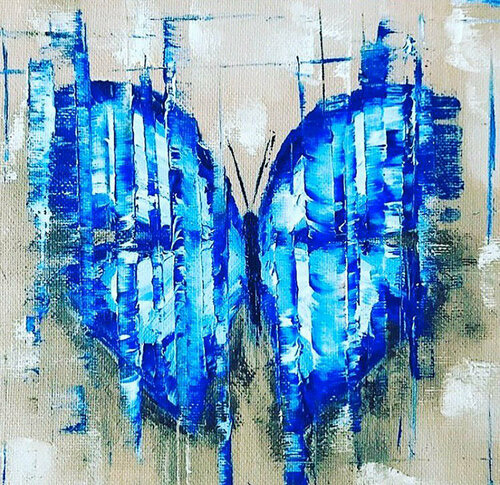 BUTTERFLY van Helen She, Schilderij te koop op Singulart