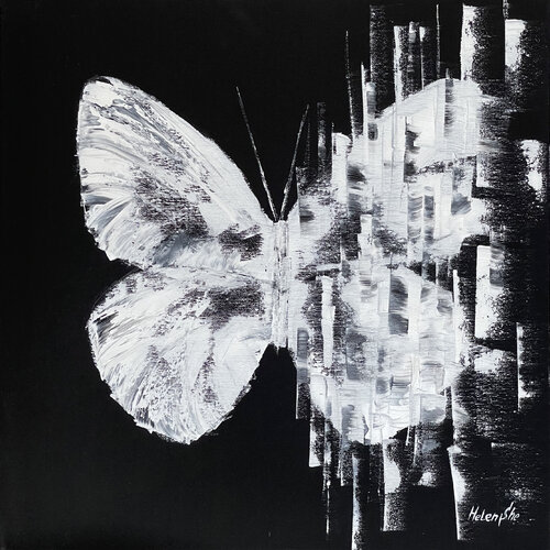 BUTTERFLY MATRIX YIN van Helen She, Schilderij te koop op Singulart