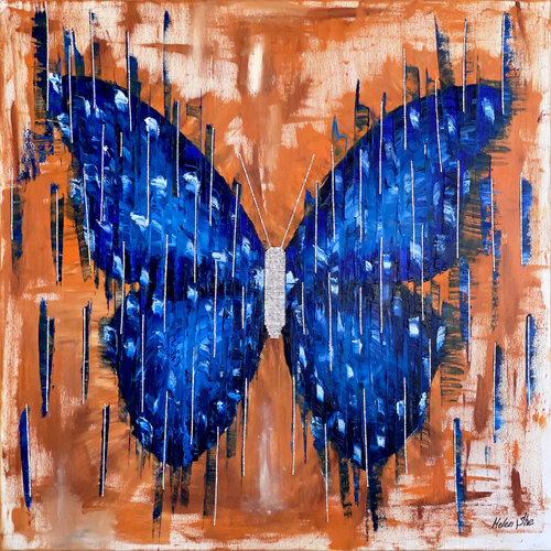 BUTTERFLY MATRIX SHINE van Helen She, Schilderij te koop op Singulart