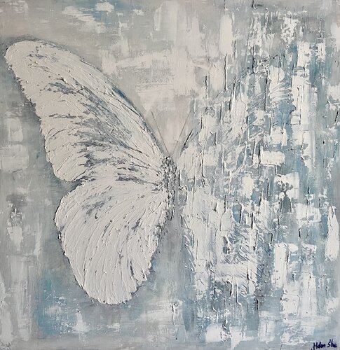 BUTTERFLY MATRIX SCULPTURE di Helen She, Pittura in vendita su Singulart