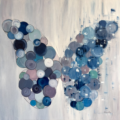 BUTTERFLY MARTIX BUBBLE di Helen She, Pittura in vendita su Singulart