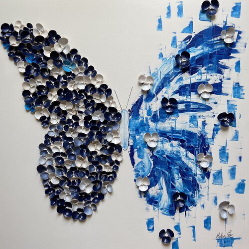 BUTTERFLY MATRIX SHELL di Helen She, Pittura in vendita su Singulart