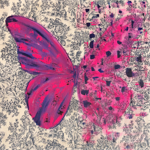 BUTTERFLY MATRIX EXSTRA van Helen She, Schilderij te koop op Singulart