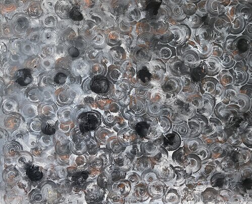 BUBBLES ORANGE van Helen She, Schilderij te koop op Singulart