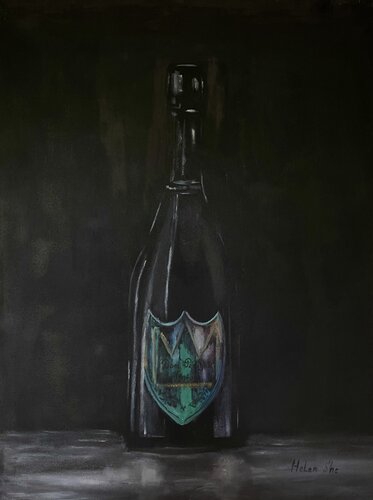 Pérignon Vintage 2015 — Jean-Michel Basquiat van Helen She, Schilderij te koop op Singulart