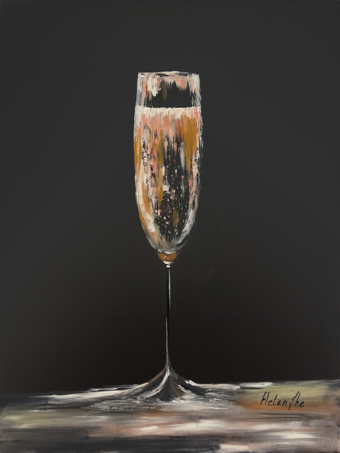 Dom Pérignon Rosé Gold Methuselah 1959 Helen She Originalgemälde zu verkaufen