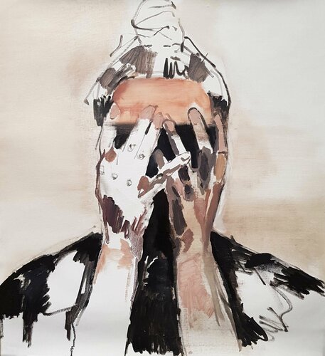 HOLDING BACK THE BLACK by Dasha Minkina, Painting for Sale on Singulart