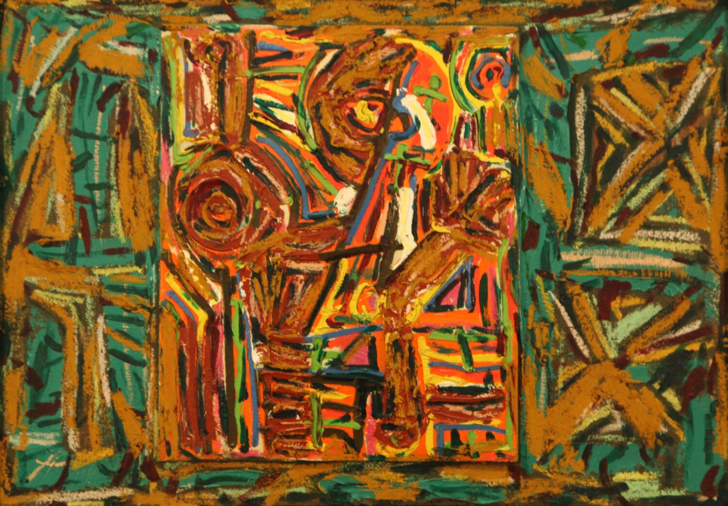 Figur In Der Bettelstudent 5 Buchst Die Figur in der Mitte /Kopf von Karl-Karol Chrobok (2003): Malerei Öl