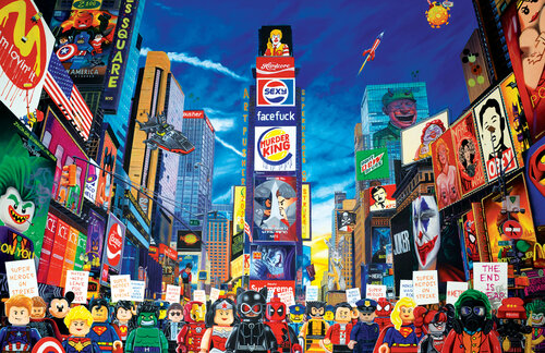 Superheroes on Strike von Artpusher, Malerei kaufen auf Singulart