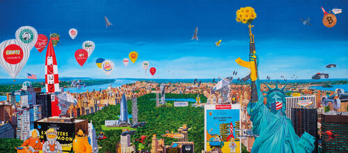 DEMOCRACY IS CANCELLED par Artpusher, Peinture en vente sur Singulart