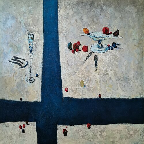 Taules separades / Separate tables by Tomàs Sunyol, Painting for Sale on Singulart