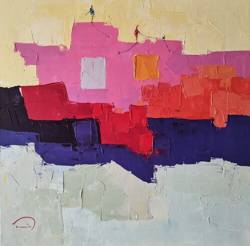 Red storm di Tomàs Sunyol, Pittura in vendita su Singulart