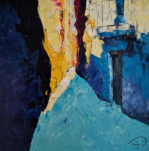 Carrer blau von Tomàs Sunyol, Malerei kaufen auf Singulart