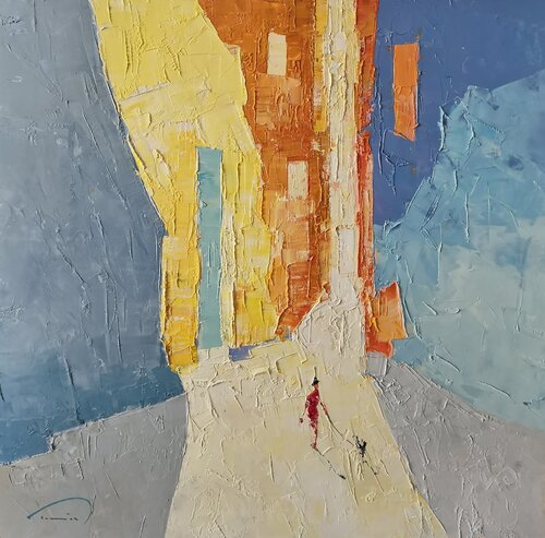 Une fenêtre orange di Tomàs Sunyol, Pittura in vendita su Singulart