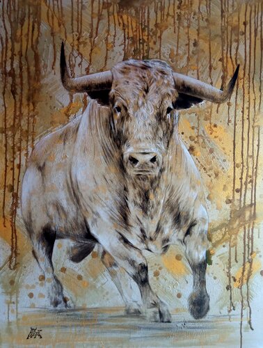 Violetero - José Luis Marca van Toro Tribal, Schilderij te koop op Singulart