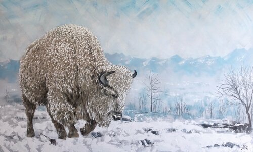 El silencio del bisonte by Toro Tribal, Painting for Sale on Singulart