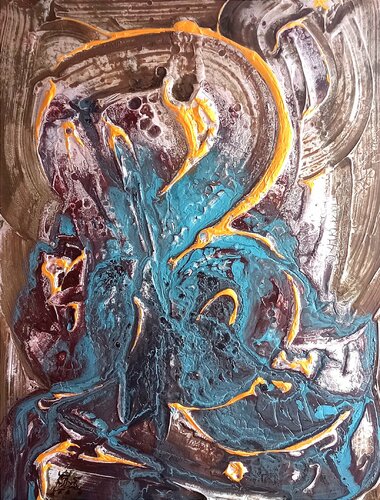 Om van Toro Tribal, Schilderij te koop op Singulart