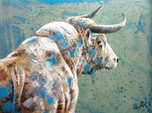 Toro y agua van Toro Tribal, Schilderij te koop op Singulart