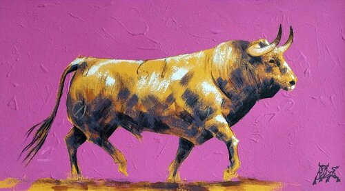 Cartujero - Samuel Flores van Toro Tribal, Schilderij te koop op Singulart