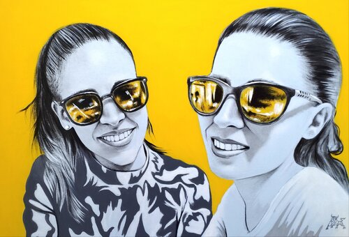 Marta & Rocío van Toro Tribal, Schilderij te koop op Singulart