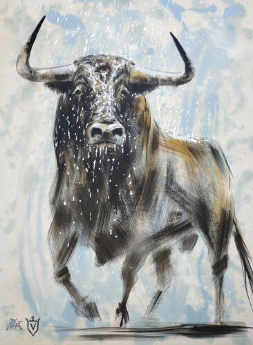 Juan Pedro Domecq van Toro Tribal, Schilderij te koop op Singulart