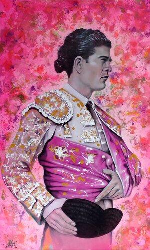 JOSÉ GÓMEZ CABAÑERO van Toro Tribal, Schilderij te koop op Singulart