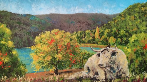 OTOÑO EN LOS BANCALICOS van Toro Tribal, Schilderij te koop op Singulart
