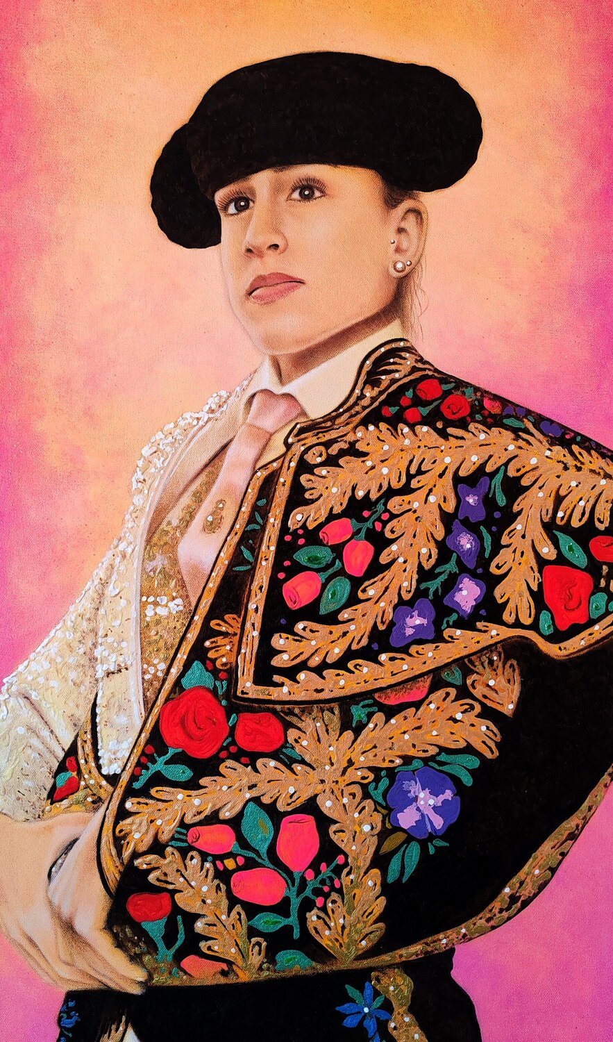 OLGA CASADO Toro Tribal Pintura original en venta