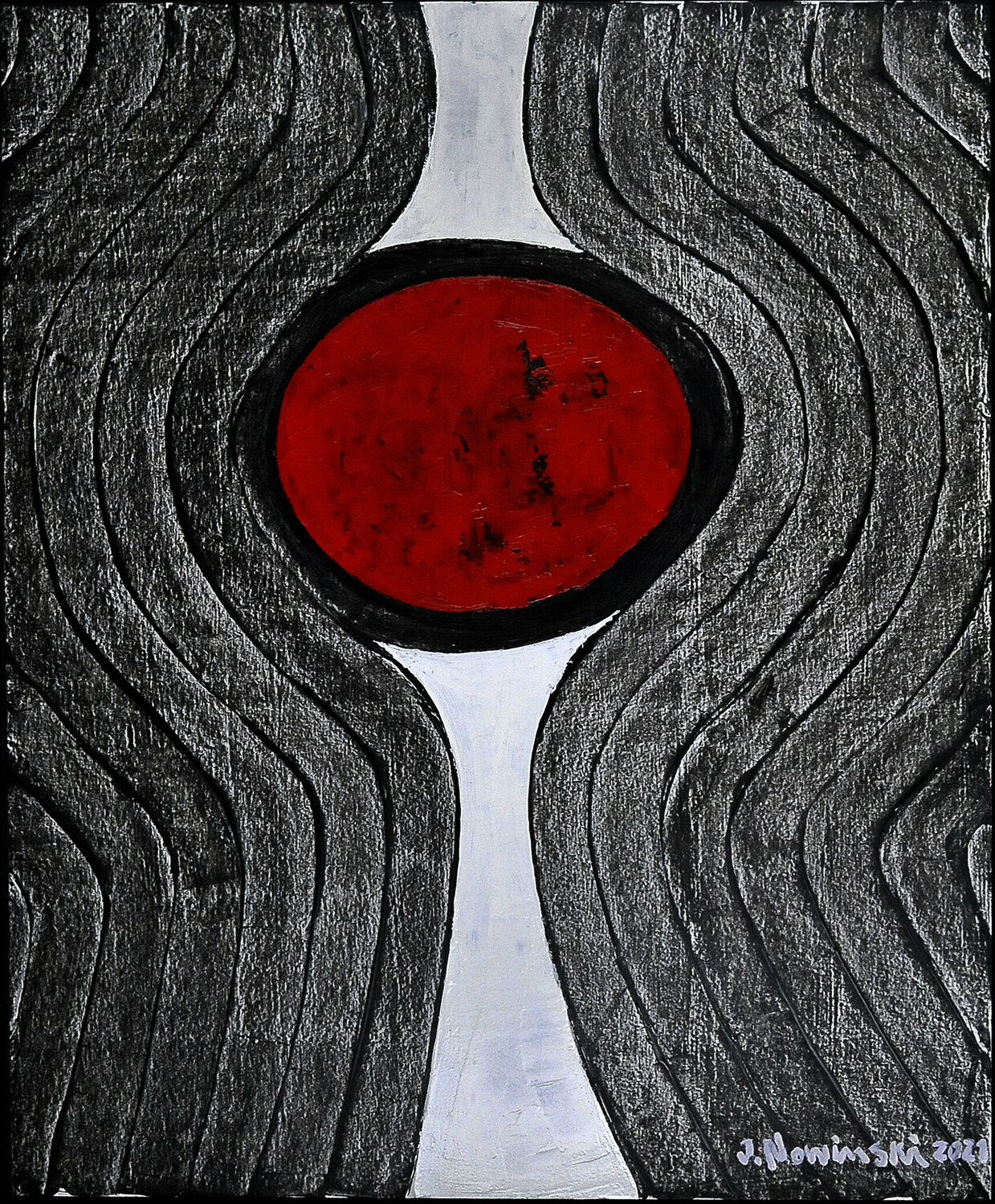 Trazos en Ondas Jaime Nowinski Origineel schilderij te koop