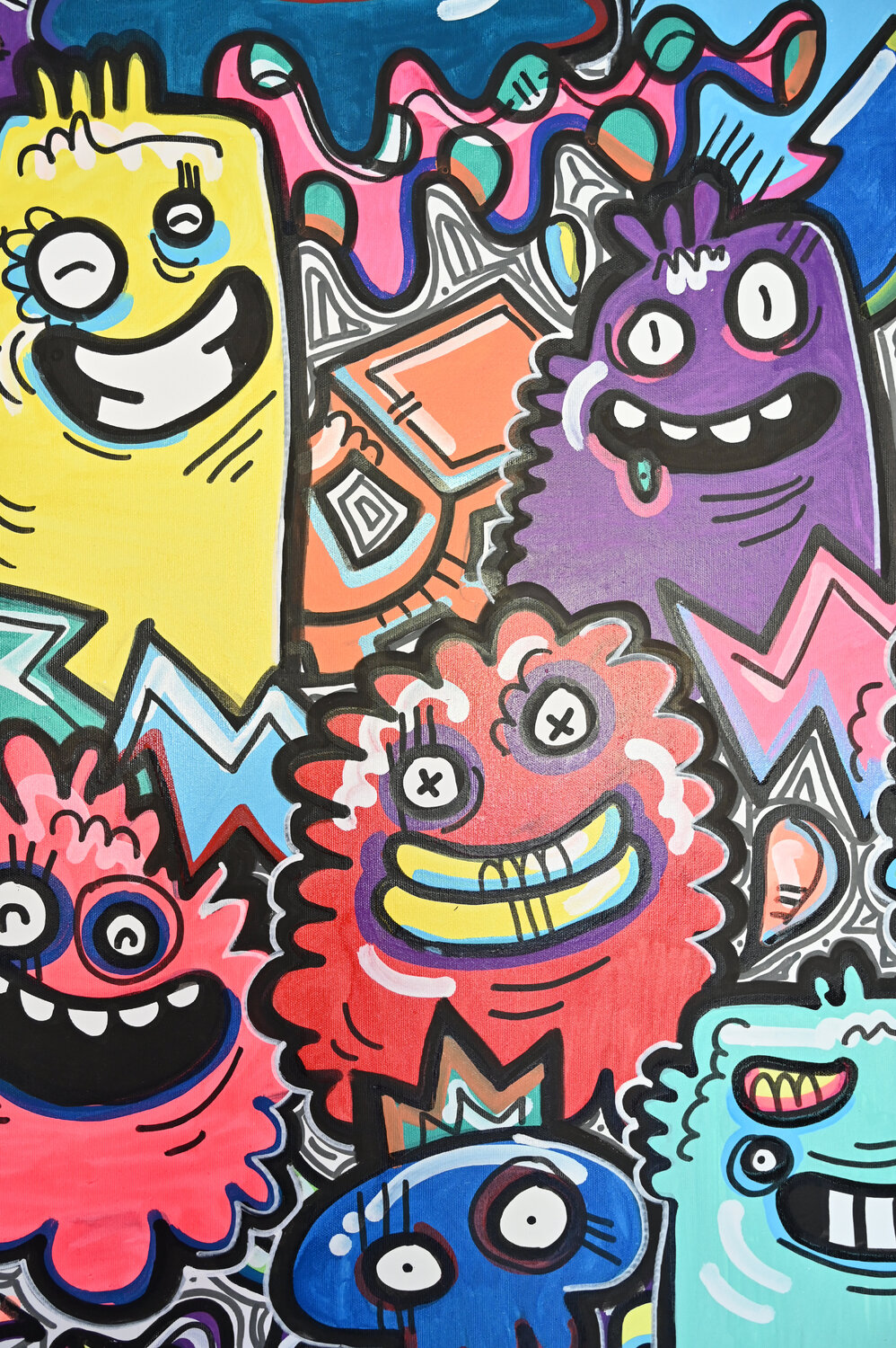 Blind Headlights by Fatin Rahmouni (2022) Painting Acrylic, Graffiti