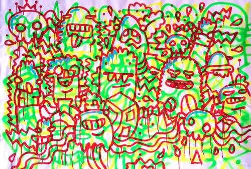 Tripping Path to Paradise by Fatin Rahmouni, Painting for Sale on Singulart