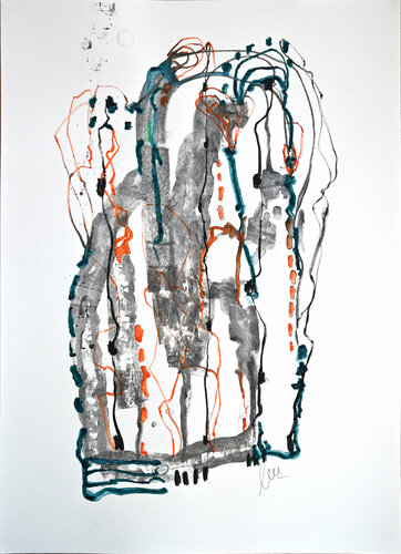 Kneel before the Truth by Fatin Rahmouni, Work on Paper for Sale on Singulart