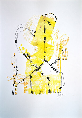 The Sun Weaving by Fatin Rahmouni, Work on Paper for Sale on Singulart