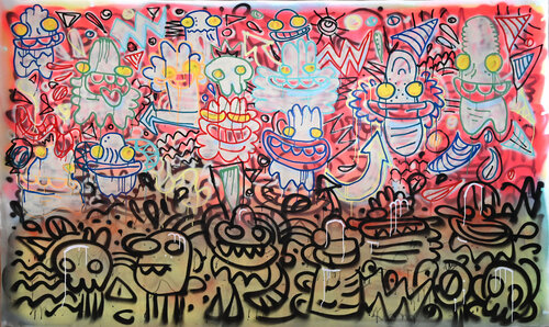 The Wall by Fatin Rahmouni, 油畫 for Sale on Singulart