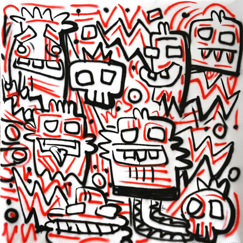 pixel monster by Fatin Rahmouni, Painting for Sale on Singulart