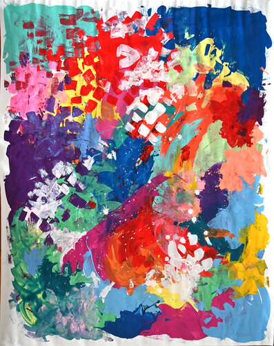 Sunrise Flowers de Fatin Rahmouni, Pintura a la venta en Singulart