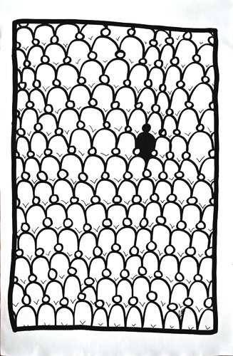 V's de Fatin Rahmouni, Pintura a la venta en Singulart