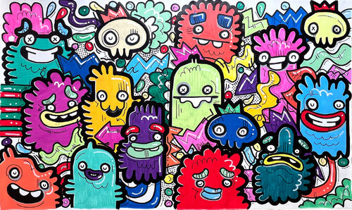 Pop My Art de Fatin Rahmouni, Pintura a la venta en Singulart