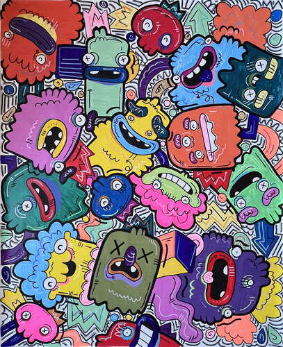 Merry Merry Mind de Fatin Rahmouni, Pintura a la venta en Singulart