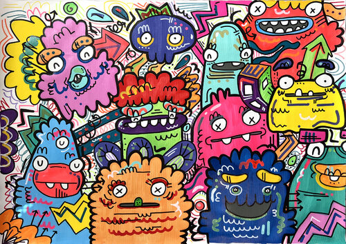 Jelly Baby van Fatin Rahmouni, Schilderij te koop op Singulart