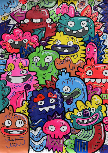 Chubby van Fatin Rahmouni, Schilderij te koop op Singulart