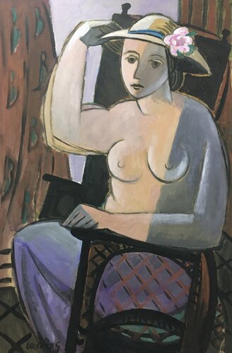 Mujer con sombrero van Lorenzo González Sánchez, Schilderij te koop op Singulart