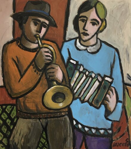 Pareja de músicos Lorenzo González Sánchez