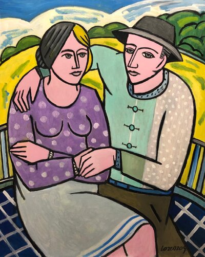 Pareja de novios by Lorenzo González Sánchez, 회화 for Sale on Singulart