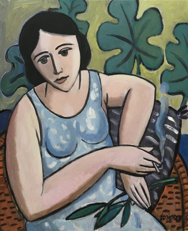 Jóven descansando Lorenzo González Sánchez